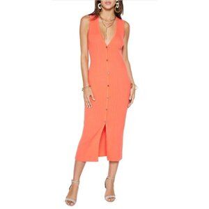 NWT Ramy Brook Simon Ribbed Midi Dress